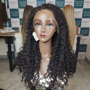 LONGUE FERMETURE DE PERRUQUE DE CHEVEUX BIRMAIS BOUCLÉS VIETNAMIENS | GUGU HAIR - Product Image 1