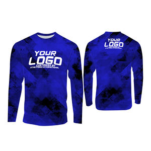 Custom Quick Dry Sublimation Fishing <b>Tshirts</b> for Men Breathable Long Sleeve UPF 50+ UV Protection Clothing Quick Dry for Adults - Product Image 2