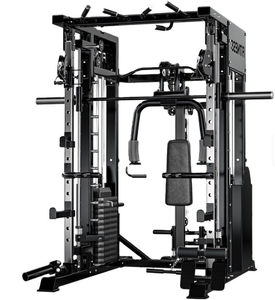 ม้านั่งยกน้ำหนักและแร็คสำหรับออกกำลังกายที่บ้าน พร้อมเครื่องฝึกสายเคเบิลแบบครอสโอเวอร์และเครื่องสมิธแมชชีน ระบบเลือกน้ำหนักด้วยพิน - Product Image 4