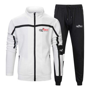 Ensemble de survêtement de sport imprimé personnalisé en gros, haute qualité, 100 % polyester/coton, en molleton, pour l'entraînement et le jogging - Product Image 4