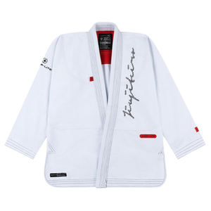 Kimono de Jiu-Jitsu brésilien blanc, uniforme de compétition léger, coutures renforcées, tissu en tissage perlé - Product Image 1