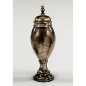 Dernières cendres humaines gravées en métal pour les funérailles Urnes de crémation en bronze mat classique en métal en taille personnalisée Urne commémorative - Product Image 6