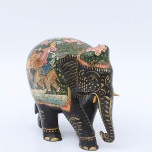 Elefante hecho a mano, figurita de madera negra, mesa ligera, decoración del hogar con función de instalación - Product Image 6