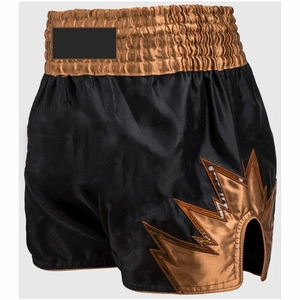 Pantalones cortos elásticos de lucha de kick boxing, muay thai, pantalones cortos de lucha de artes marciales personalizados de fábrica al por mayor, marca personalizada de talla grande lisa - Product Image 2