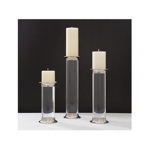 Juego de tres portavelas acrílicos de calidad exclusiva para decoración del hogar y bodas. - Product Image 2