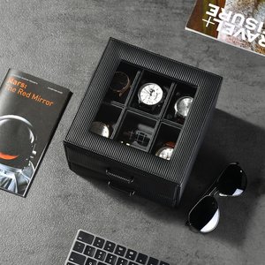 กล่องหนังเงาสำหรับจัดระเบียบของขวัญที่ไม่ซ้ำกันสำหรับผู้ชายลิ้นชักแหวนกระดุมข้อมือสำหรับห้องนั่งเล่นสำนักงานห้องนอน - Product Image 3