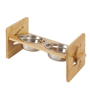 Bols d'alimentation pour animaux de compagnie double support en acier inoxydable mangeoires pour chiens et chats OEM variété acceptable de couleur Vietnam fait à la main - Product Image 3