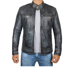 Chaquetas de Cuero de Cocodrilo Personalizadas para Hombre, Ropa de Invierno, Prendas Exteriores de Cuero Genuino de Alta Calidad, Venta al Por Mayor OEM - Product Image 3