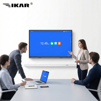 Pizarra Interactiva de 65 Pulgadas con Android 15/14/13/12 y Windows 10/11, 4K UHD, Táctil Infrarrojo de 40 Puntos, Sistema Dual OPS para Conferencias