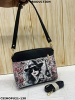 Sac bandoulière élégant pour femme en similicuir imprimé, accessoire de luxe fabriqué en Inde