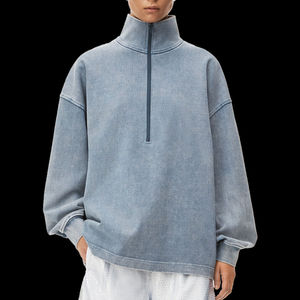 Sudaderas de algodón 100% de gran tamaño personalizadas para ropa de calle de invierno sudaderas bordadas - Product Image 4