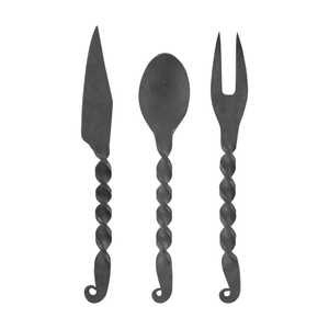 ชุดช้อนส้อมโลหะแนววินเทจมือแบบยุคกลางสำหรับใช้ในร้านอาหารโรงแรม - Product Image 1