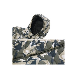 Chaqueta de invierno con logotipo personalizado para hombre, diseño de poliéster y algodón recubierto con acolchado de burbujas cálidas para chaqueta acolchada al aire libre - Product Image 4