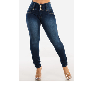 Pantalons en jean pour femmes, pantalon en jean décontracté ample, OEM, streetwear, pantalon en jean long droit pour femmes, exporté par un fournisseur du Bangladesh - Product Image 4