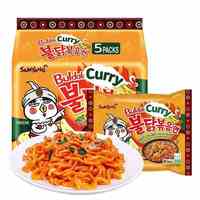 Haute qualité Samyang Buldak crémeux Carbona nouilles instantanées 105G grand bol casher Jas certifié frit poulet chaud Konjac riz