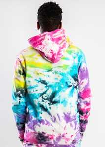 Chic unisexe Tie Dye Sweat convient à ce survêtement à la mode en deux pièces avec un survêtement à capuche à cordon de serrage pour hommes - Product Image 4