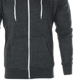 Sweats à capuche pour hommes de luxe en gros, couleurs personnalisées, tissu en molleton 100% coton, fermeture éclair noire, toutes les tailles disponibles, utilisation hivernale - Product Image 3