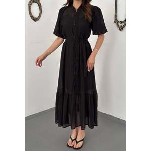 Robe noire transparente avec doublure intérieure - Noir - Product Image 4