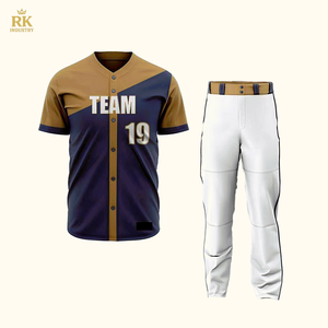 Nouvel uniforme de baseball personnalisé imprimé par sublimation OEM Uniforme de baseball de bonne qualité pour hommes - Product Image 2