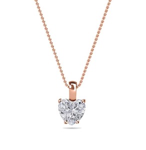 Colgante Solitario de Diamante Corte Corazón de 0.40 Ct, Diamante Cultivado en Laboratorio en Platino, para Bodas, Compromisos y Fiestas - Product Image 2