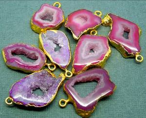 Tendance Amazonite 9x12mm Poire Argent Lunette Ensemble Double Bali Connecteur À La Main Pendentif Plaqué Or Bijoux pour la Saint Valentin - Product Image 3