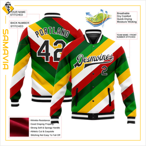 Samavia แจ็กเก็ตบอมเบอร์หนังขนสัตว์ออกแบบได้ตามต้องการแจ็คเก็ตสตรีมหาวิทยาลัยส่วนบุคคลระบายอากาศได้ดีสำหรับฤดูหนาวและฤดูร้อน - Product Image 4