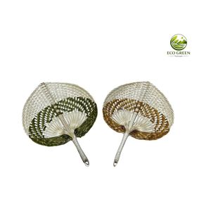 Éventail en feuille de palmier écologique, éventail tissé à la main en bambou pour mariage tropical, fête sur la plage et décoration intérieure - Product Image 5