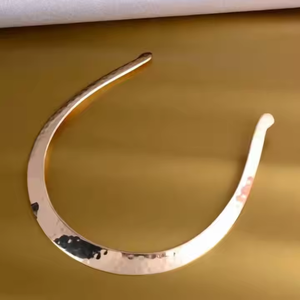 Collar de cobre moderno para mujer, joyería geométrica minimalista, cadena colgante hecha a mano elegante, accesorio de moda contemporáneo Simple - Product Image 2