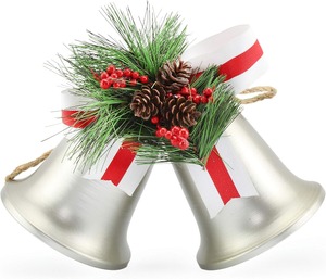 Decoración de vacaciones Campana colgante de Navidad de metal Adorno de estilo vintage para decoración de árbol, hogar y fiesta de temporada - Product Image 2