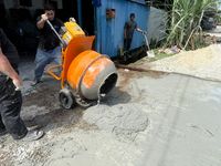 Prix de gros Nouvelle bétonnière 220L à déchargement manuel, facile à utiliser, pour travaux de construction, portable