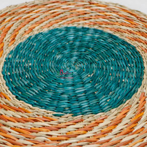 Artex Dong Thap Woven <b>Seagrass</b> Round <b>Placemat</b> Colorful Table Mat For Home Decor - Product Image 5