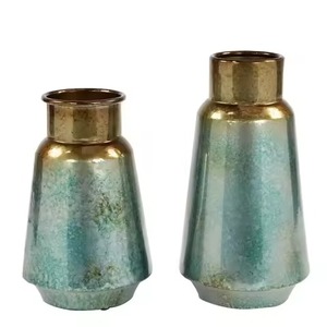 Designer Pewter Metal <b>Vase</b> Elegant Decorative Accent for Home Styling Floral Arrangement Centerpiece for Living Room Decor - Product Image 4