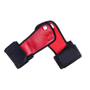 Gants en cuir de vachette unisexes robustes avec sangles de poignet Gants de musculation croisés pour hommes - Product Image 4