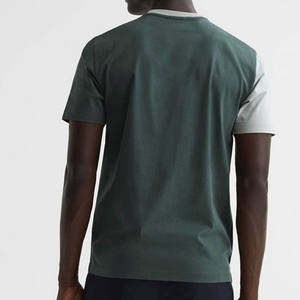 Servicio OEM Últimos diseños Alta calidad Casual Cuello redondo Manga corta En blanco 100% Algodón Bloque Color Camisetas unisex - Product Image 1