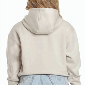 Alta calidad OEM Plain Heavyweight Fleece Logo impreso algodón Oversize personalizado recortado sudaderas con capucha mujeres sudaderas con capucha térmicas para el invierno - Product Image 6