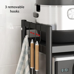 Fancy Microwave Oven Rack Shelf Kitchen Supplies Tableware <b>Storage</b> Cooker Stand 2 Tier Saving Space For home Hotel Restaurant - Product Image 6