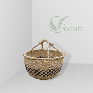 Panier de rangement décoratif en jonc de mer africain fait à la main de haute qualité avec poignée Nouveau design pour une utilisation à domicile dans la cuisine - Product Image 6