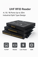 Lector RFID UHF Fijo de 4/8/16 Puertos, 860-960MHz, Largo Alcance |   Lector RFID Industrial de Tipo Dividido con SDK EPC Gen2