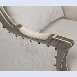 Série de chaises de salon 2304 en bois vieilli de haute qualité à prix abordable, avec sièges en mousse souple et tissu doux - Product Image 2