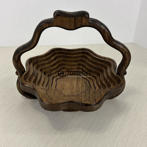 ตะกร้าเก็บผลไม้อบแห้งและขนมขบเคี้ยวไม้แบบทันสมัย เป็นมิตรกับสิ่งแวดล้อม ผลิตด้วยมือ คุณภาพพรีเมียม อเนกประสงค์ จาก Tradebyd - Product Image 3