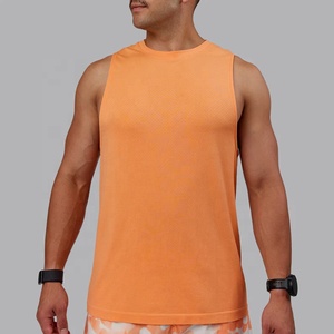 Vintage <b>Men's</b> Sleeveless Tank Tops Muscle Fit <b>Singlets</b> with Drop Armhole Lightweight Stretchy Fabric Plain Cotton - Product Image 5