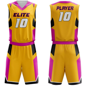 Dernier design OEM de maillot de basket-ball, vente en gros, conception personnalisée gratuite, uniforme de basket-ball pas cher, ensemble d'uniformes de basket-ball - Product Image 1