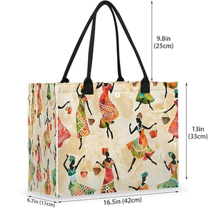 Sac fourre-tout écologique en toile 100% naturelle avec bande de sangle poignée rembourrée impression personnalisée à prix abordable - Product Image 2