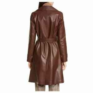 เสื้อเทรนช์โค้ทผู้หญิงสำหรับฤดูหนาวเสื้อแจ็คเก็ตหนังขนแกะเสื้อโอเวอร์โค้ทสไตล์มีซิปปิด - Product Image 5