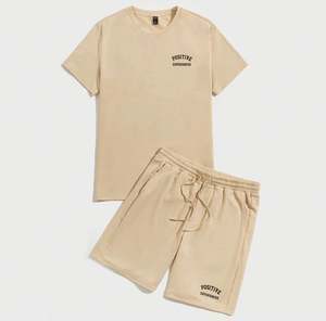 Conjuntos de pantalones cortos informales de verano al por mayor, camiseta de manga corta, pantalones cortos, ropa de hombre, conjunto de pantalones cortos de verano de color - Product Image 3