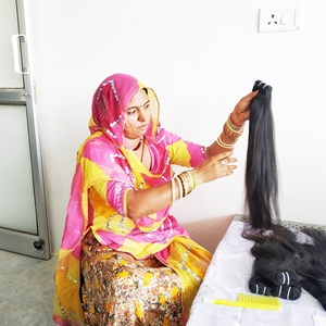 Máquina de cabello humano virgen sin procesar, mechones rectos de doble trama, extensiones de cabello humano virgen brasileño alineación con cutícula - Product Image 3