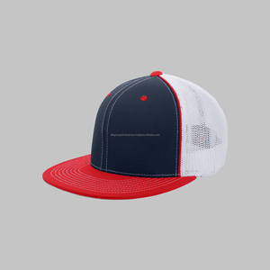 Vente en gros Personnalisez votre propre logo Casquettes de baseball 5 panneaux Gorras à couronne haute Casquettes à bouton supérieur en daim noir à bord incurvé en PVC - Product Image 5