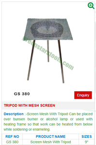 GS 380 Portable Steel Tripod with <b>Mesh</b> <b>Screen</b> Loupes Jewelry Tools for Tools-Jewellery - Product Image 2