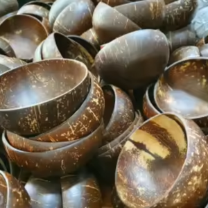 Bol décoratif en coquille de noix de coco avec finition incrustée de nacre - Product Image 3