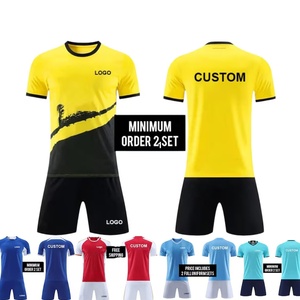 Uniforme de Equipo Personalizado para Adultos, Jersey con Nombre y Logotipo del Equipo Personalizados, Jersey de Fútbol Negro/Blanco, 100% Poliéster, Transpirable, de Secado Rápido, con Protección UV - Product Image 1